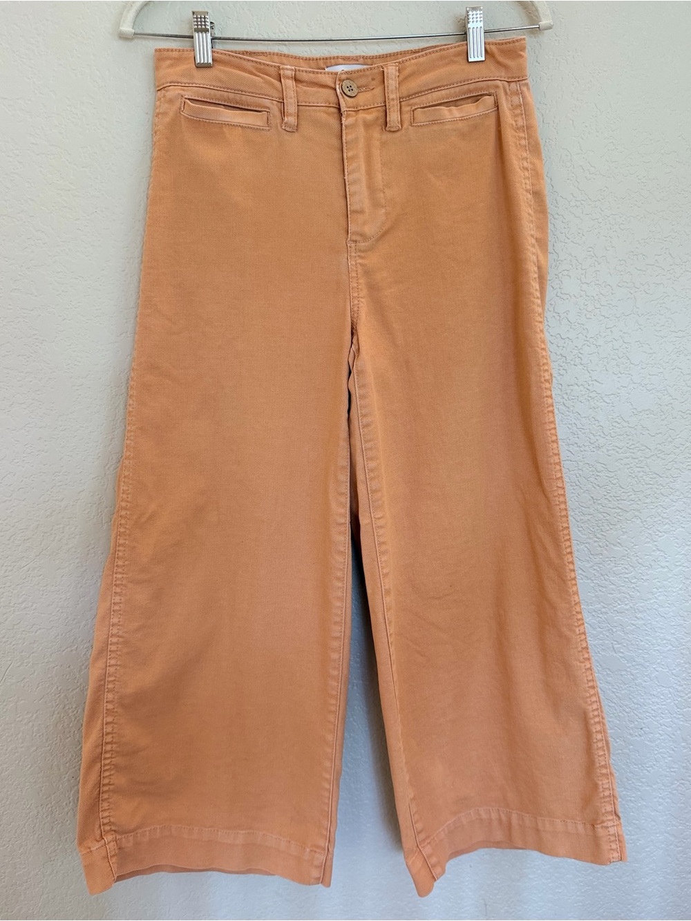 OAT New York High-Rise Wide-Leg Crop Pants - Terracotta Tan Sz 26
